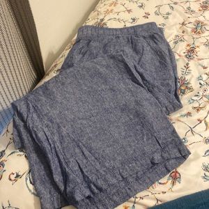 Denim look linen trousers